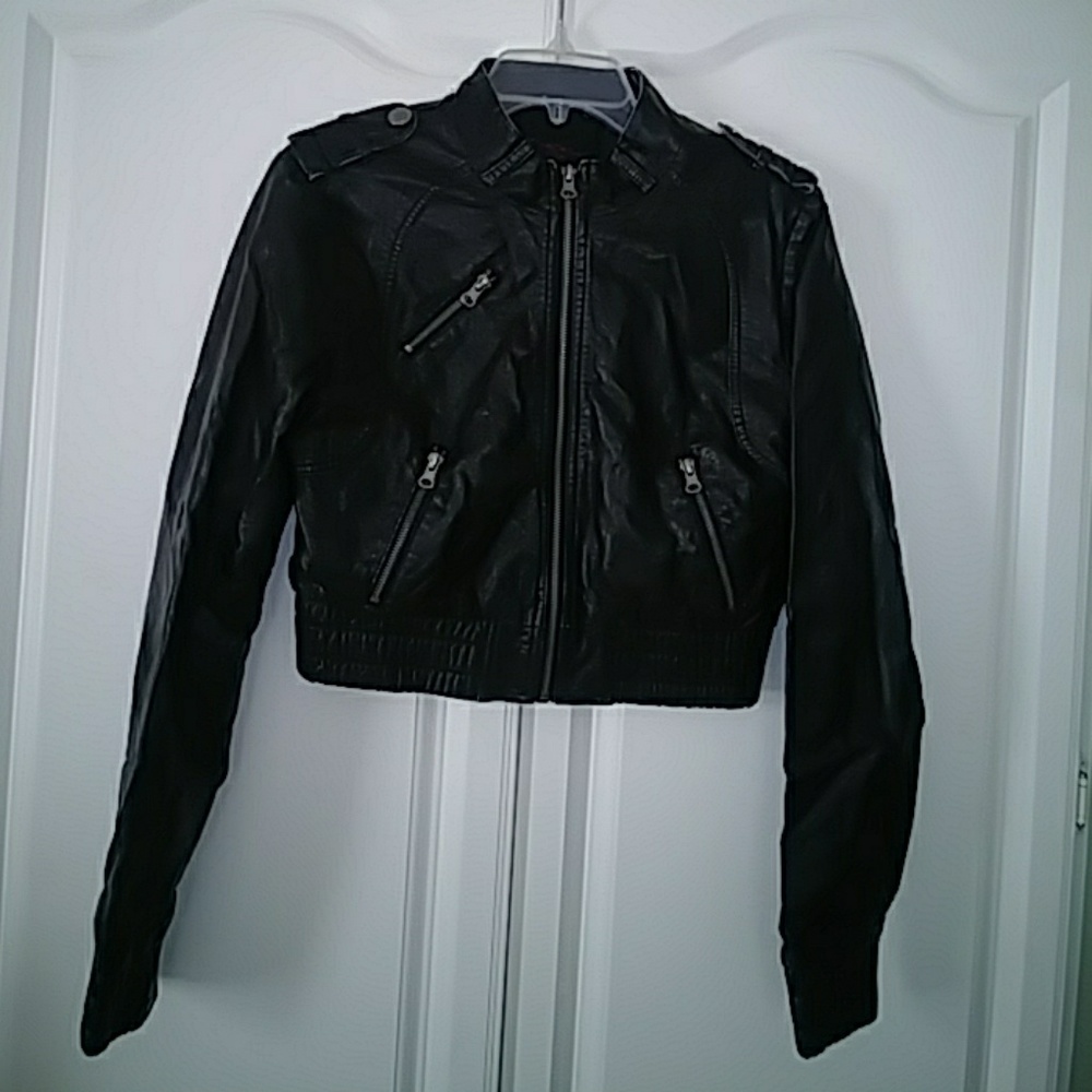Women's faux leather jacket
